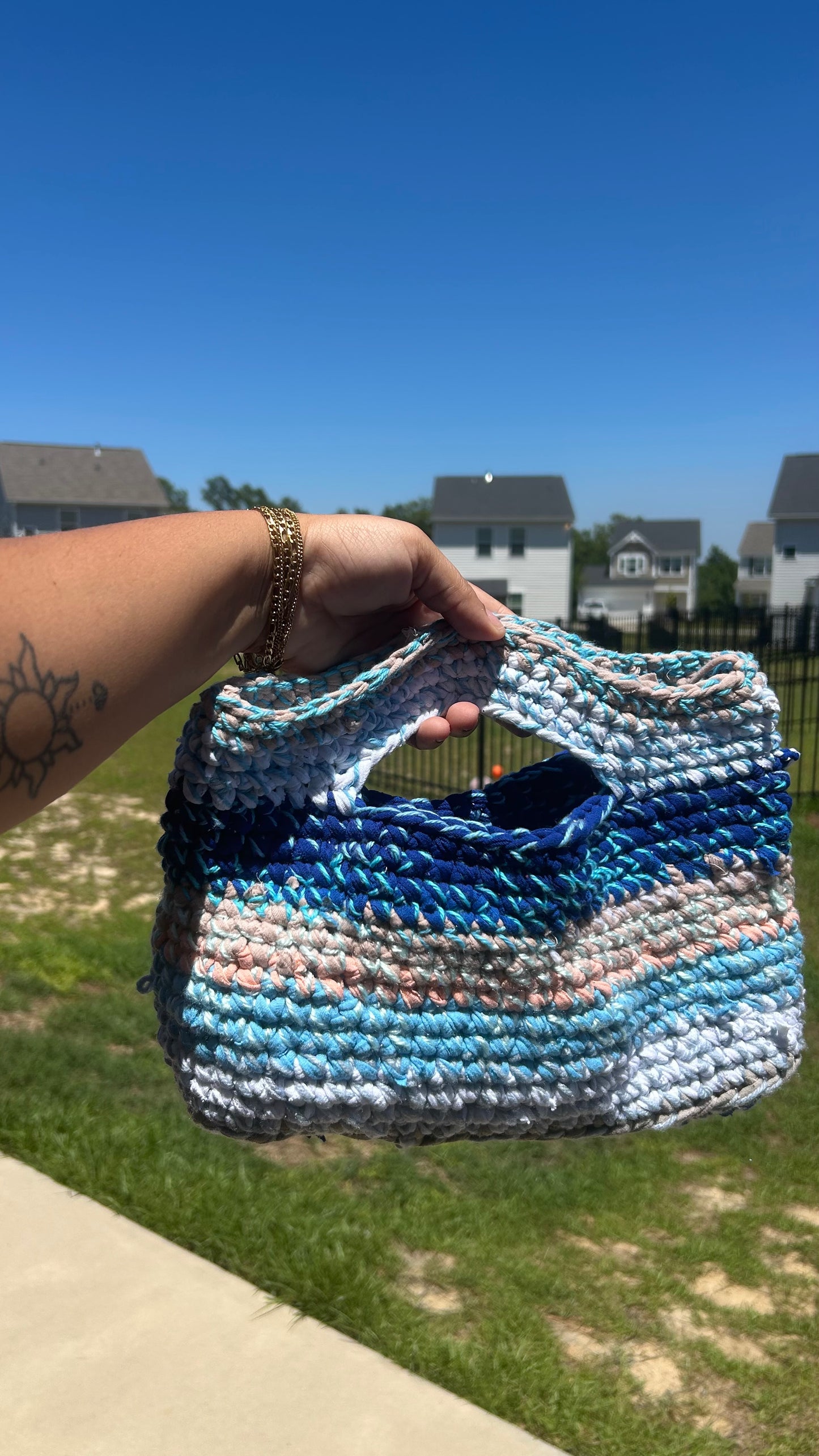 Revival Bag No 3 Summer Ocean crochet bag