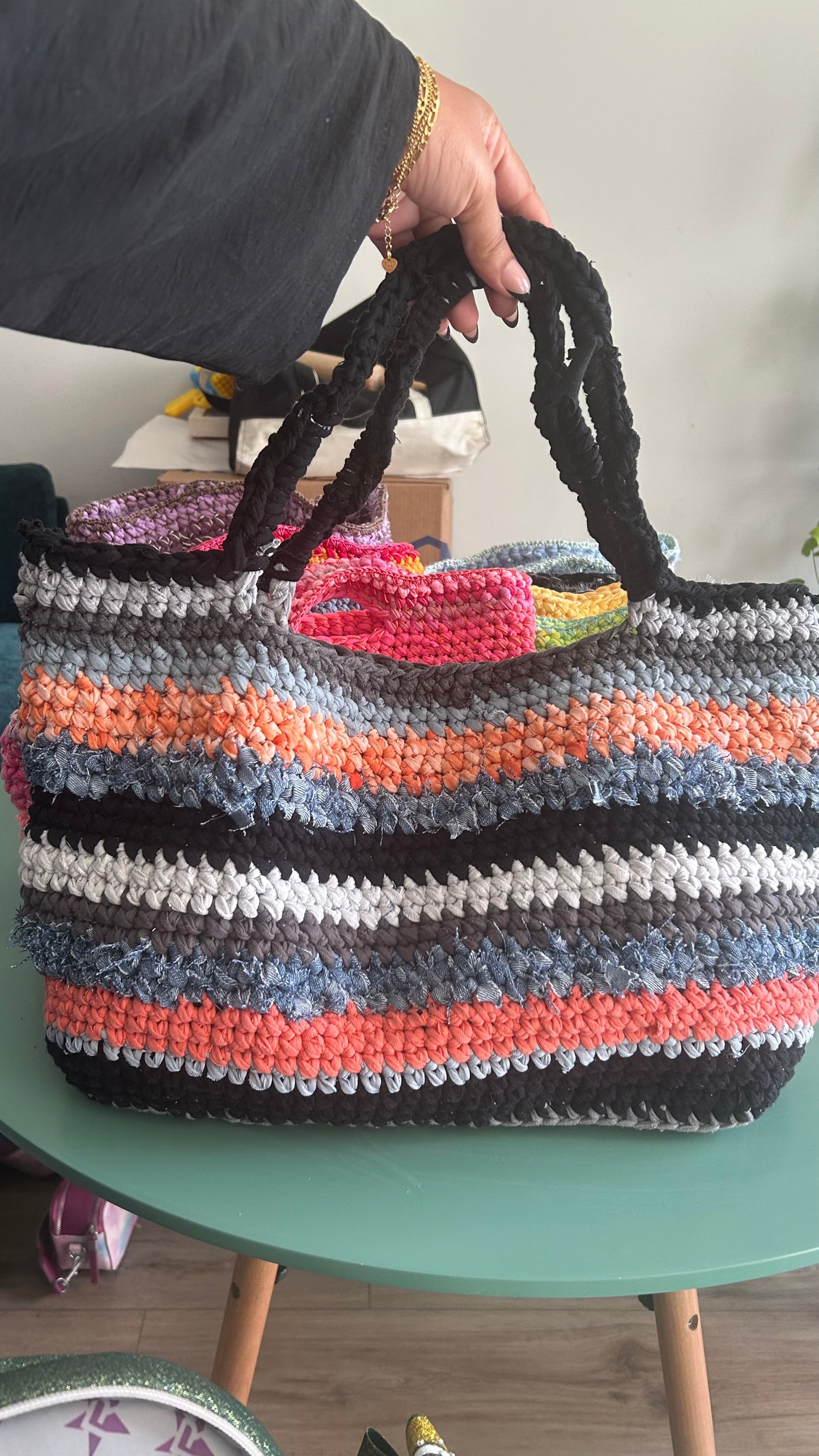 Revival Bag No12: Summers Statement Tshirt crochet bag
