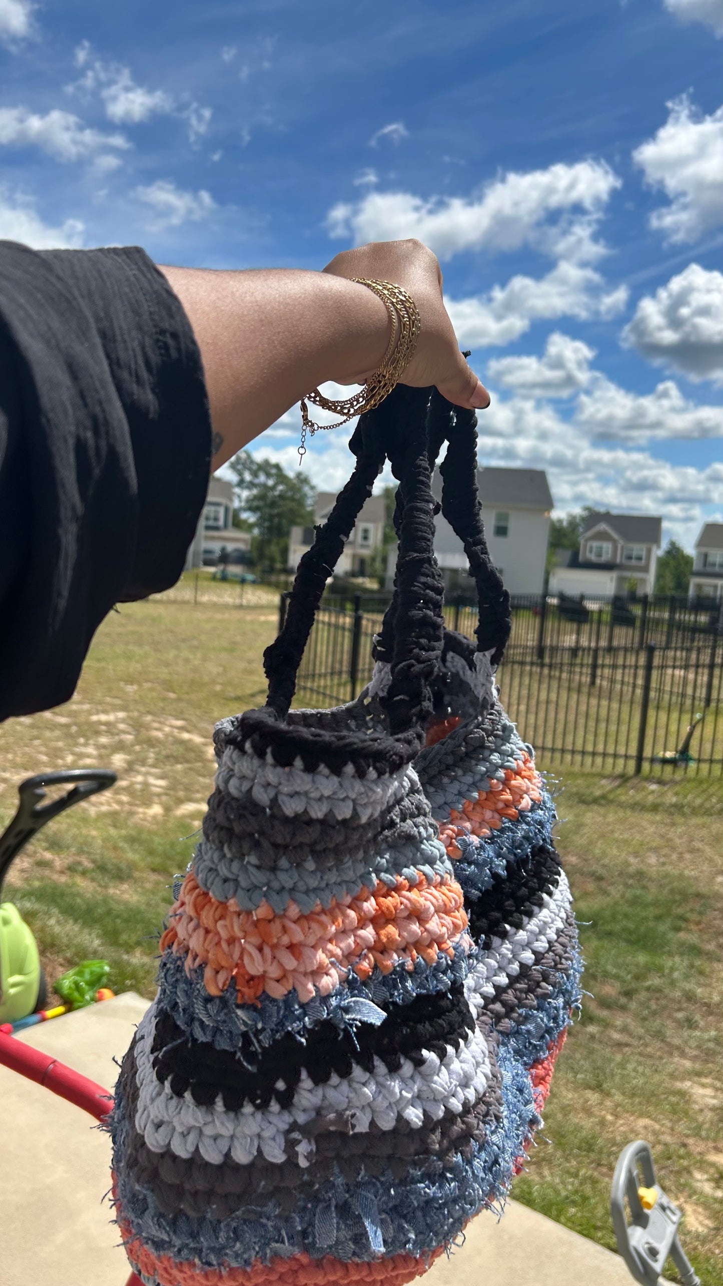 Revival Bag No12: Summers Statement Tshirt crochet bag