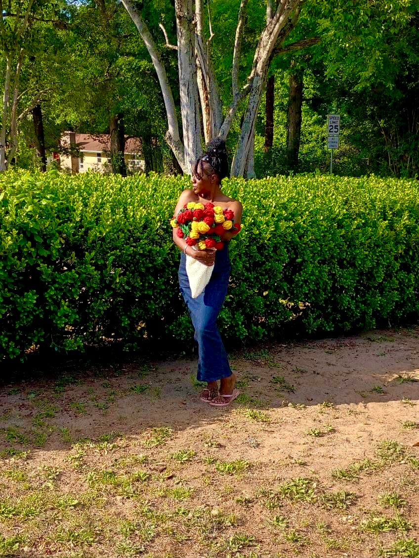 T.E.K  Large Crochet Flower Bouquet