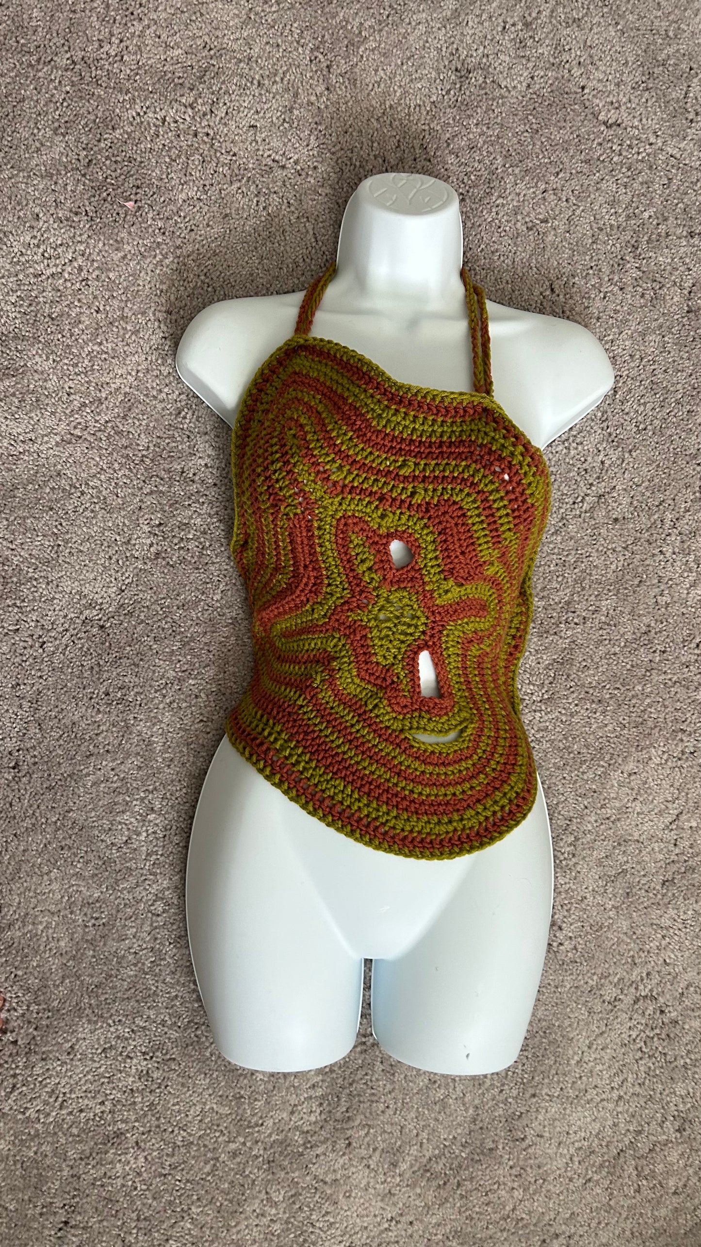 Lost& Found Freeform crochet top: The maze