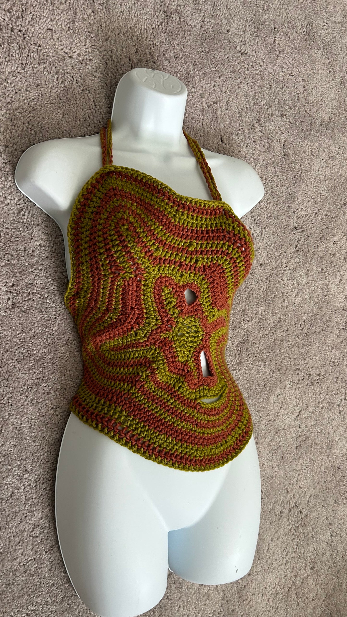 Lost& Found Freeform crochet top: The maze