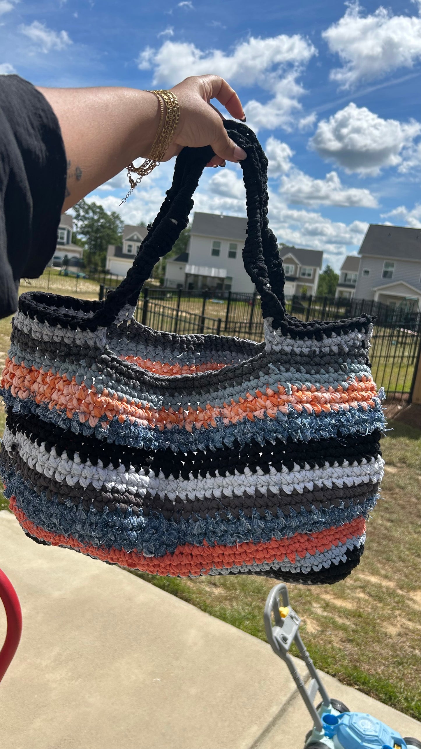 Revival Bag No12: Summers Statement Tshirt crochet bag