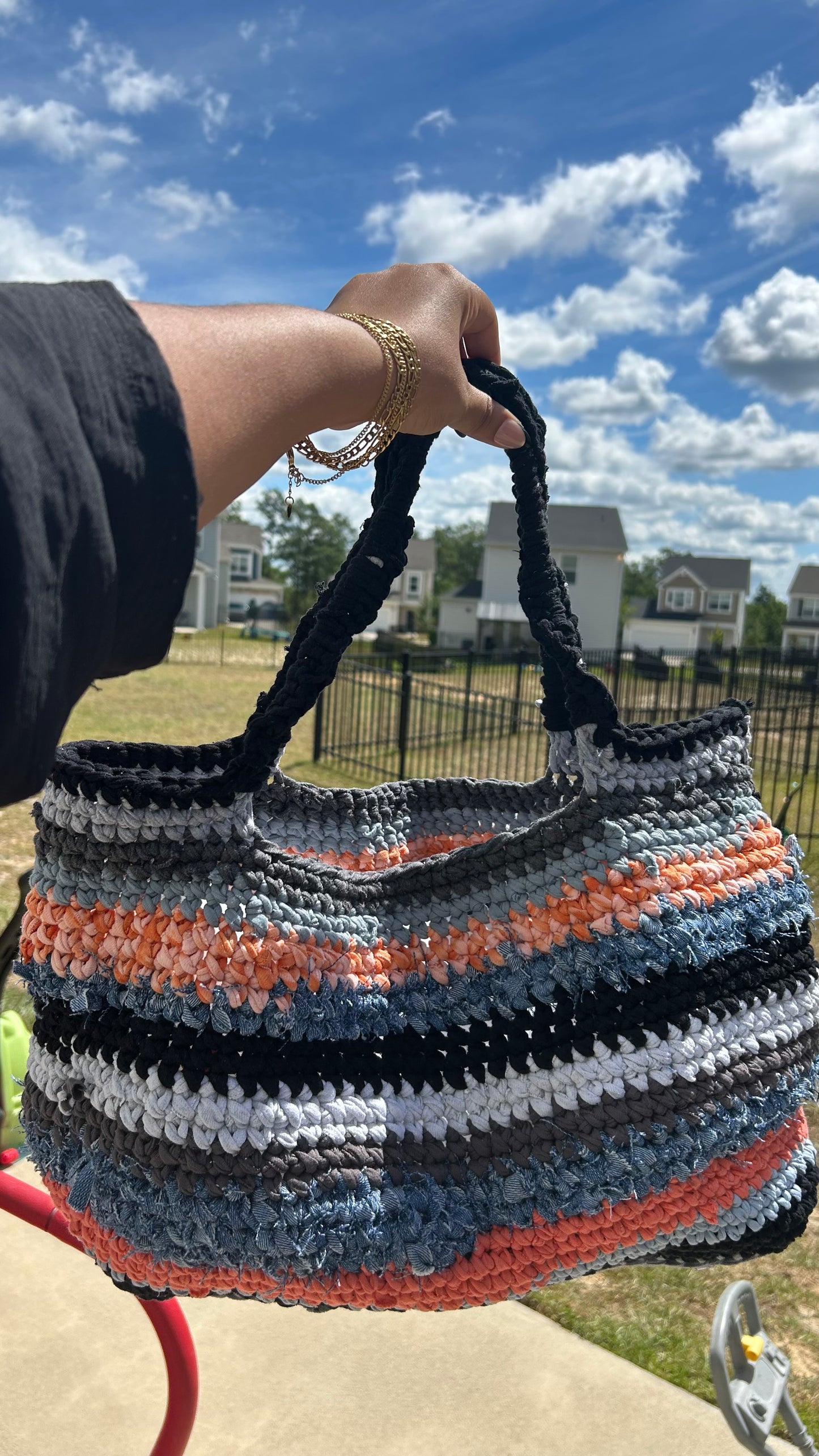 Revival Bag No12: Summers Statement Tshirt crochet bag