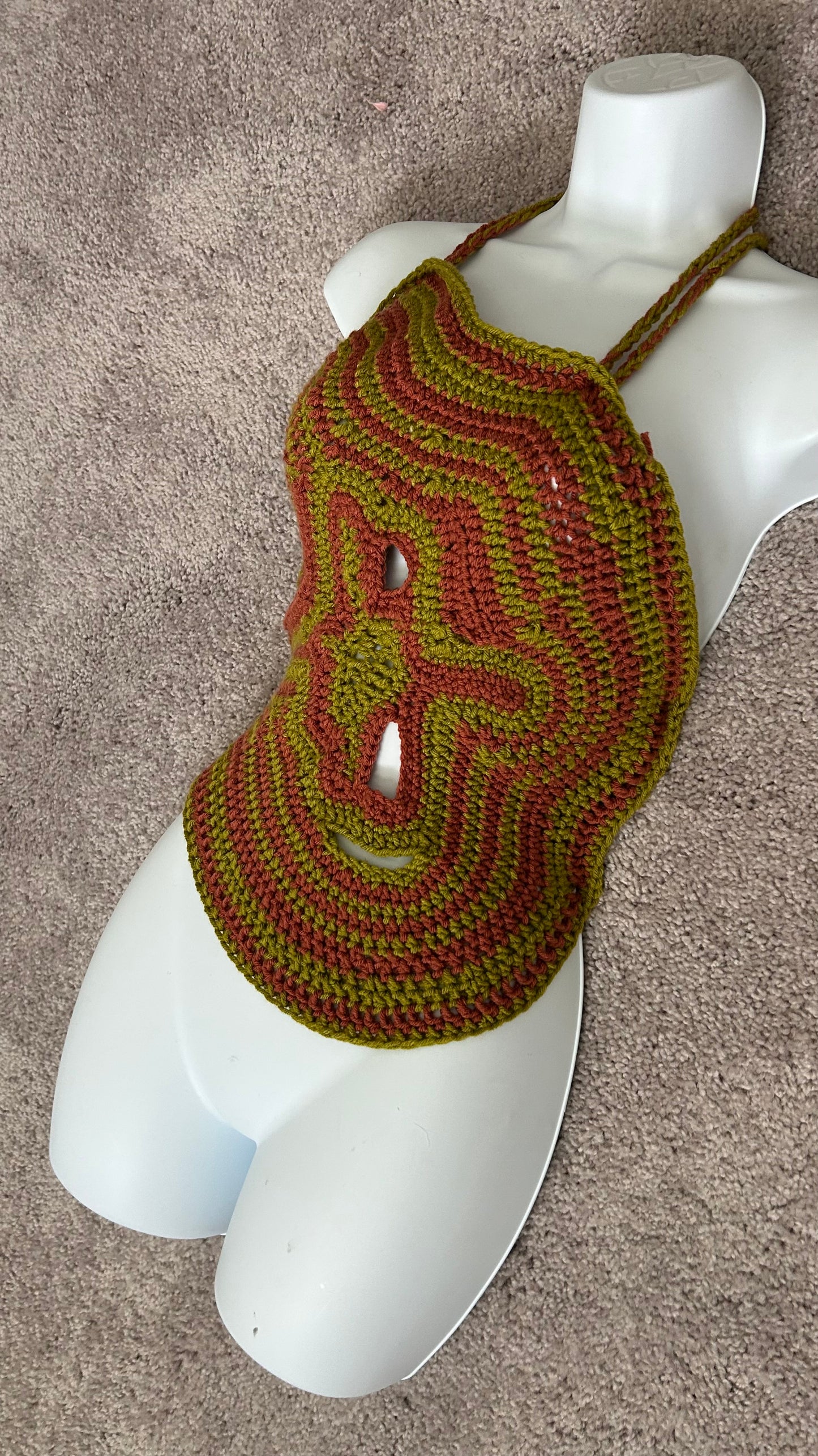 Lost& Found Freeform crochet top: The maze