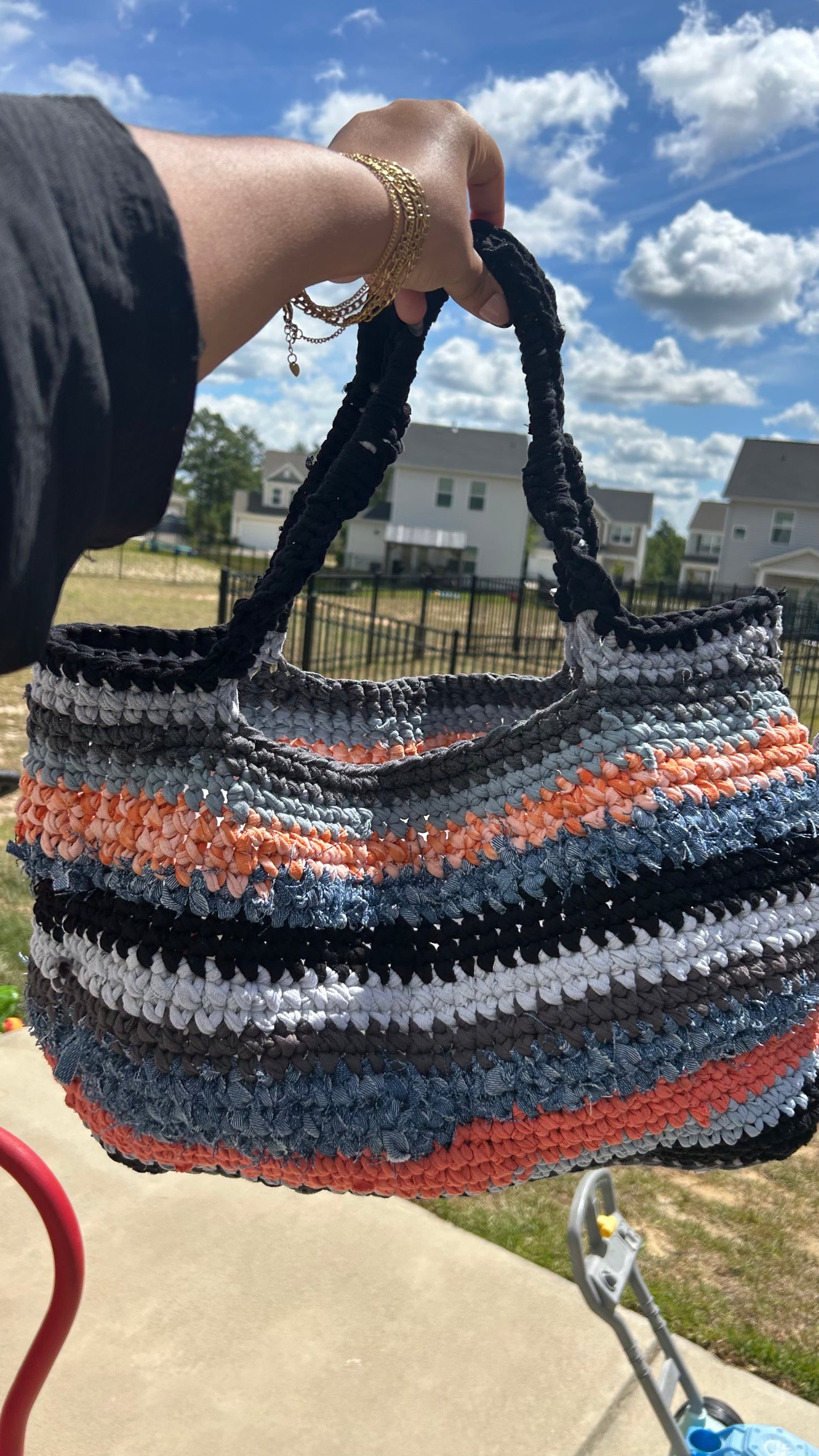 Revival Bag No12: Summers Statement Tshirt crochet bag