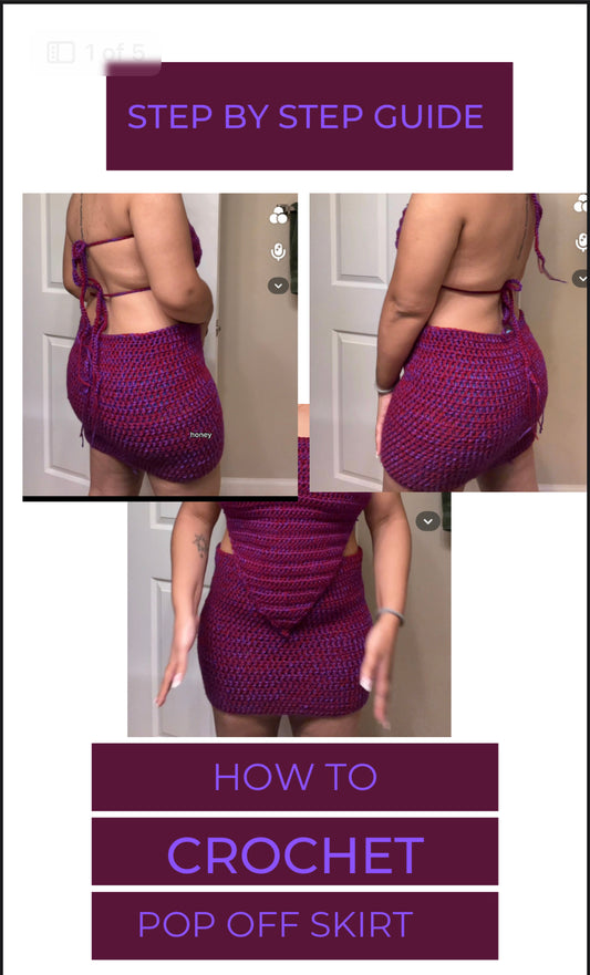 Pop off skirt Step by Step Pattern Guide