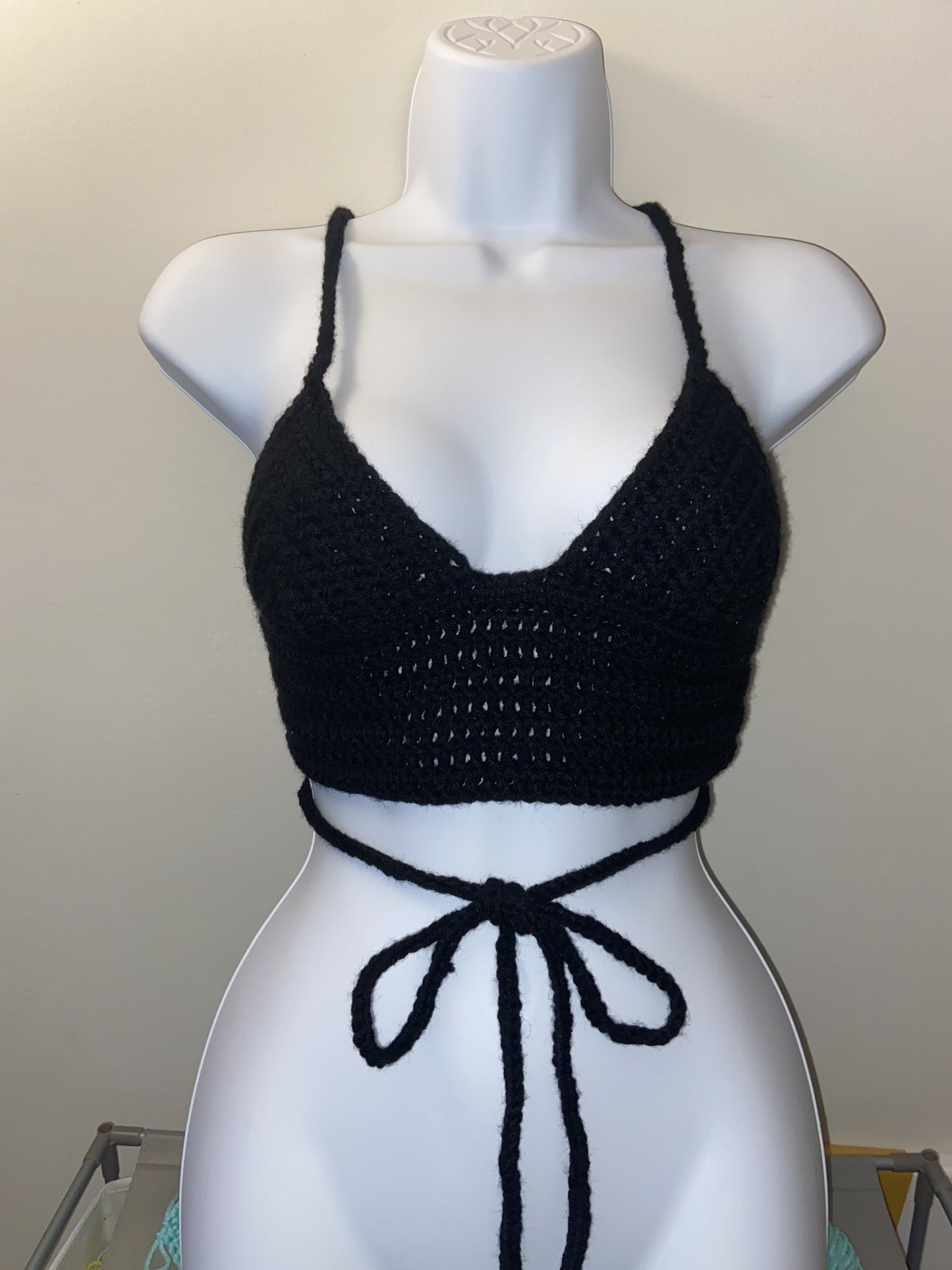 T.E.K Statment Its Not Basic crochet top