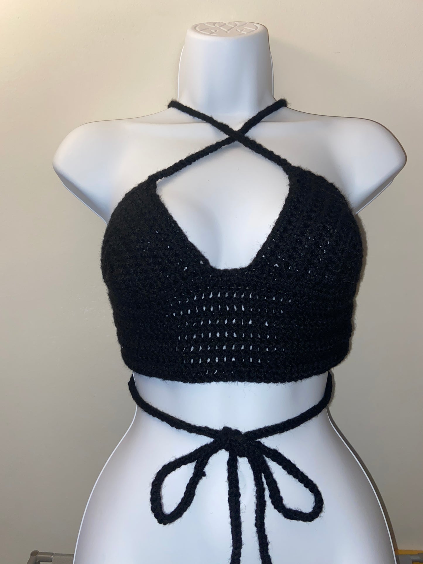 T.E.K Statment Its Not Basic crochet top