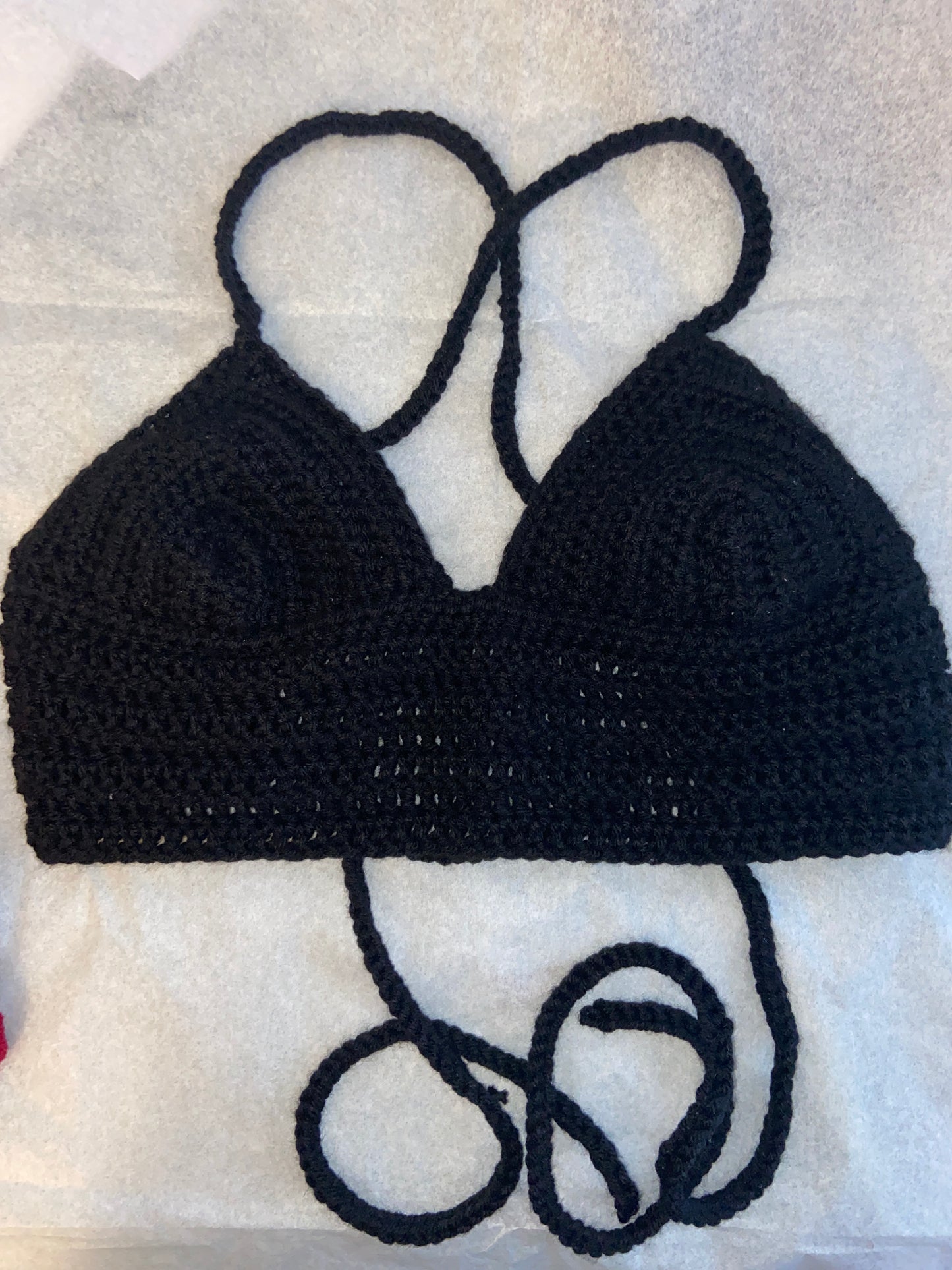 T.E.K Statment Its Not Basic crochet top