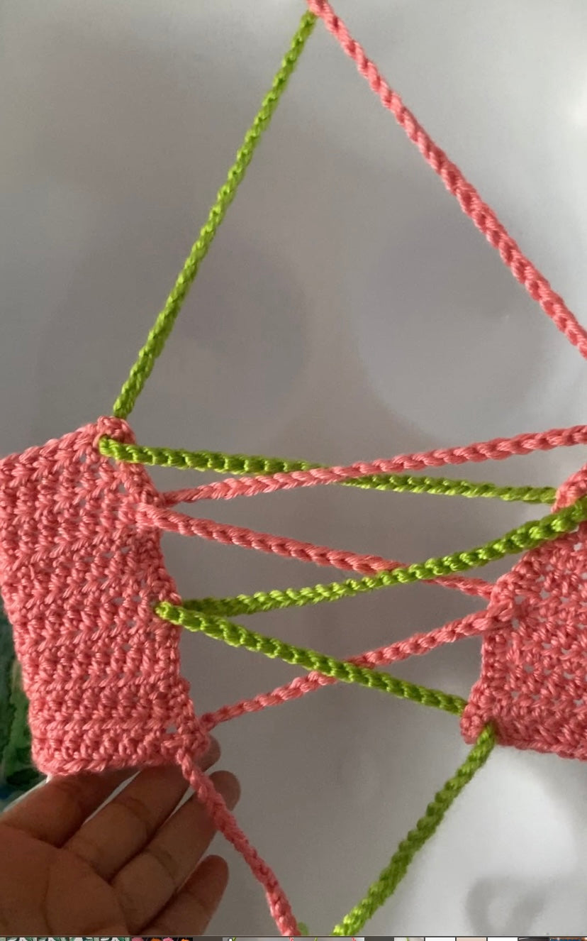 T.E.K Half & Half crochet top