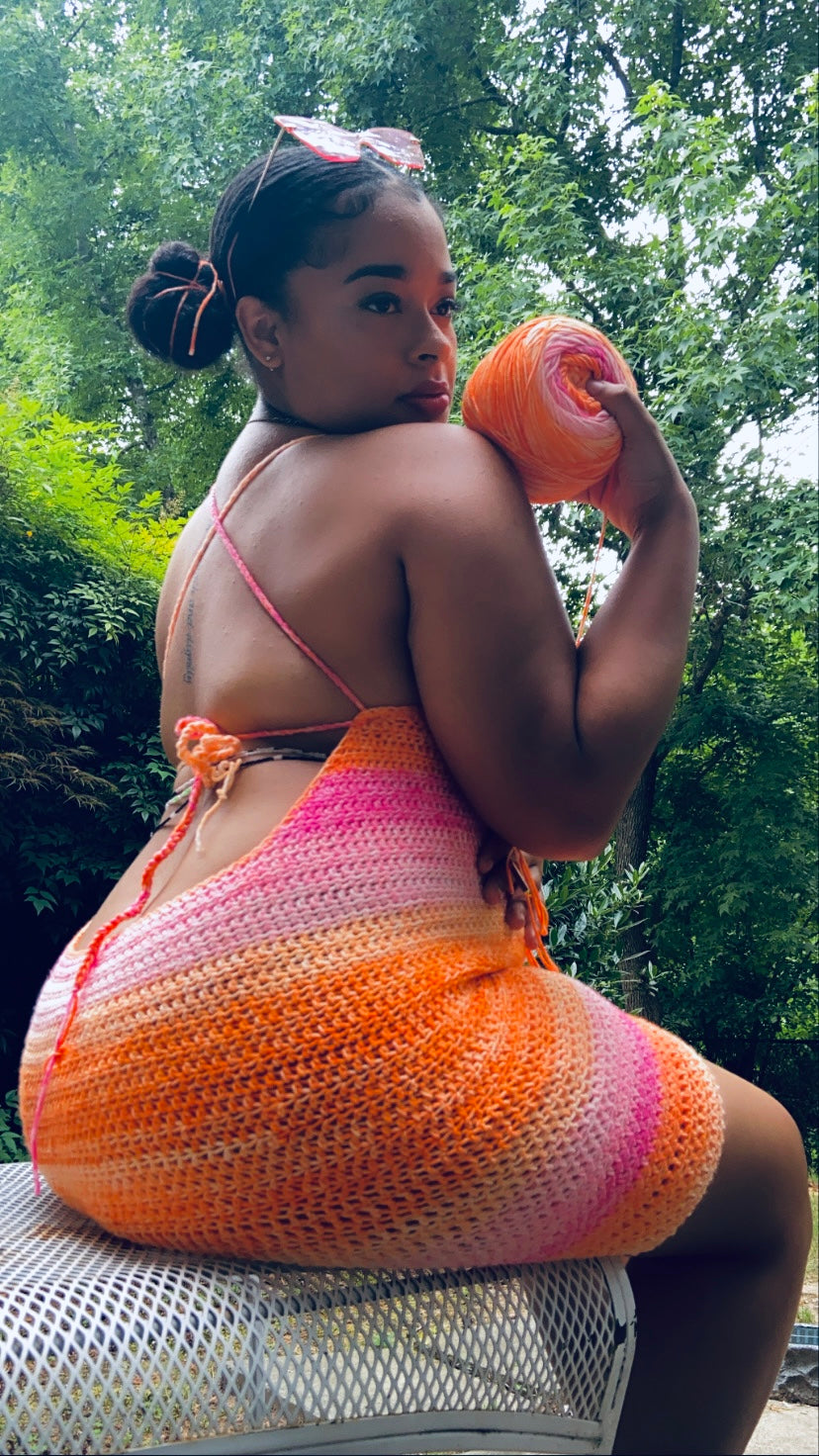 T.E.K Turn Around crochet dress