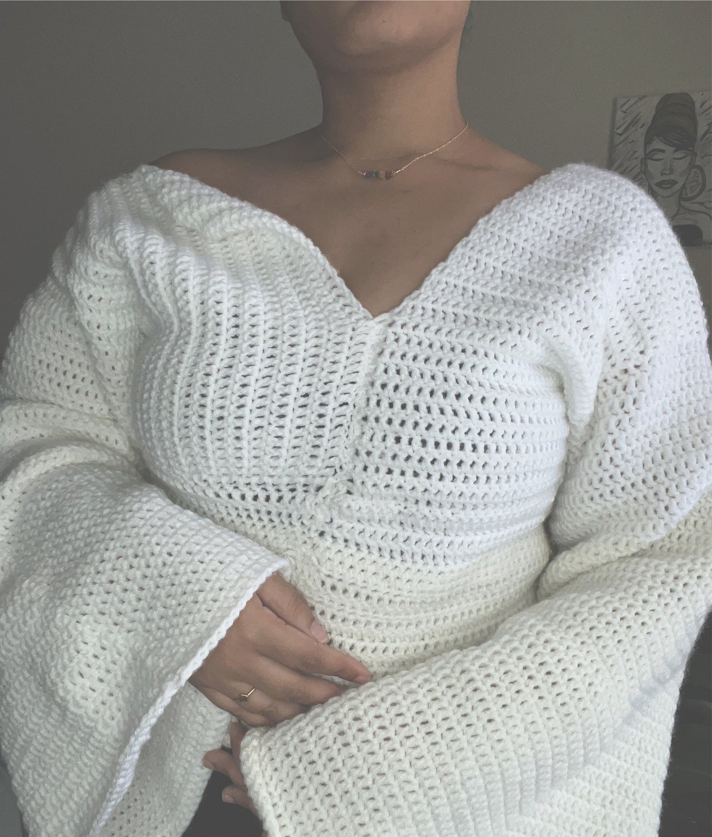 T.E.K Angel arms Crochet top